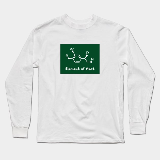 chemical formula of bacon Long Sleeve T-Shirt by Typography Dose